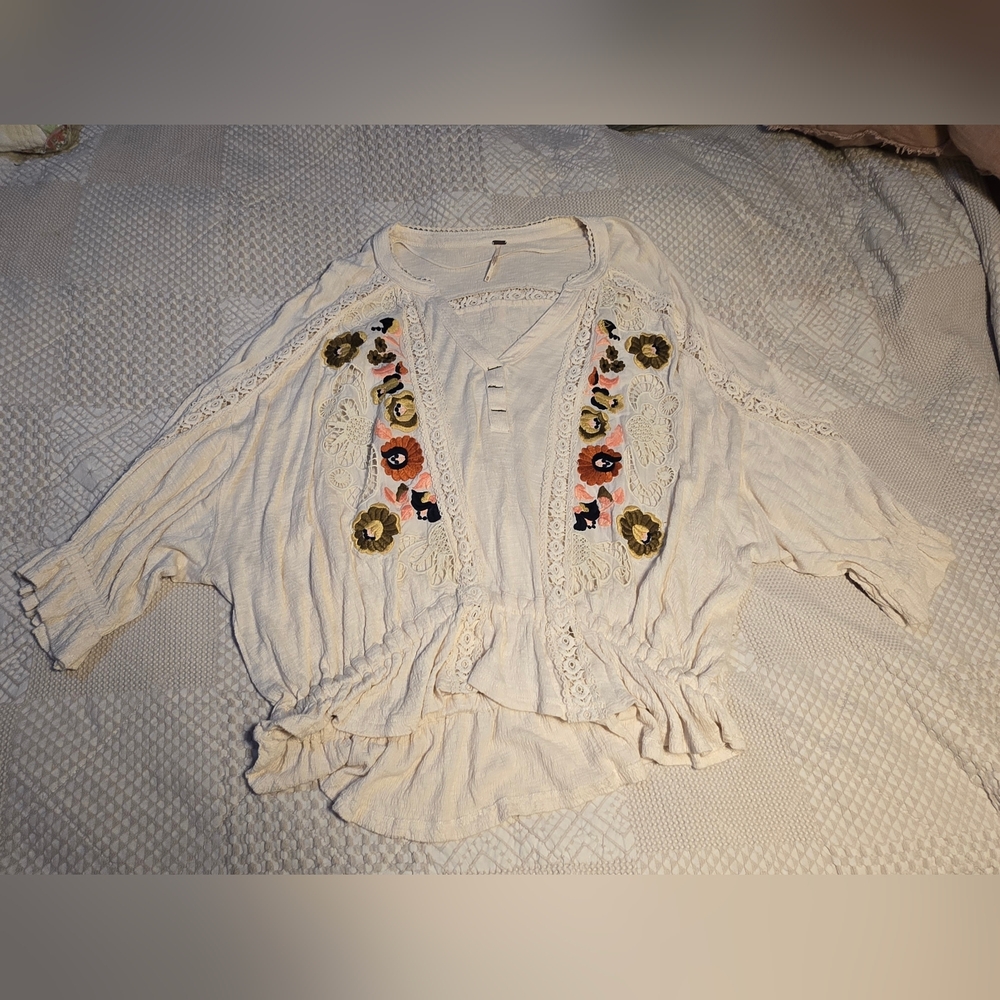 Free People Women's Embroidered Top